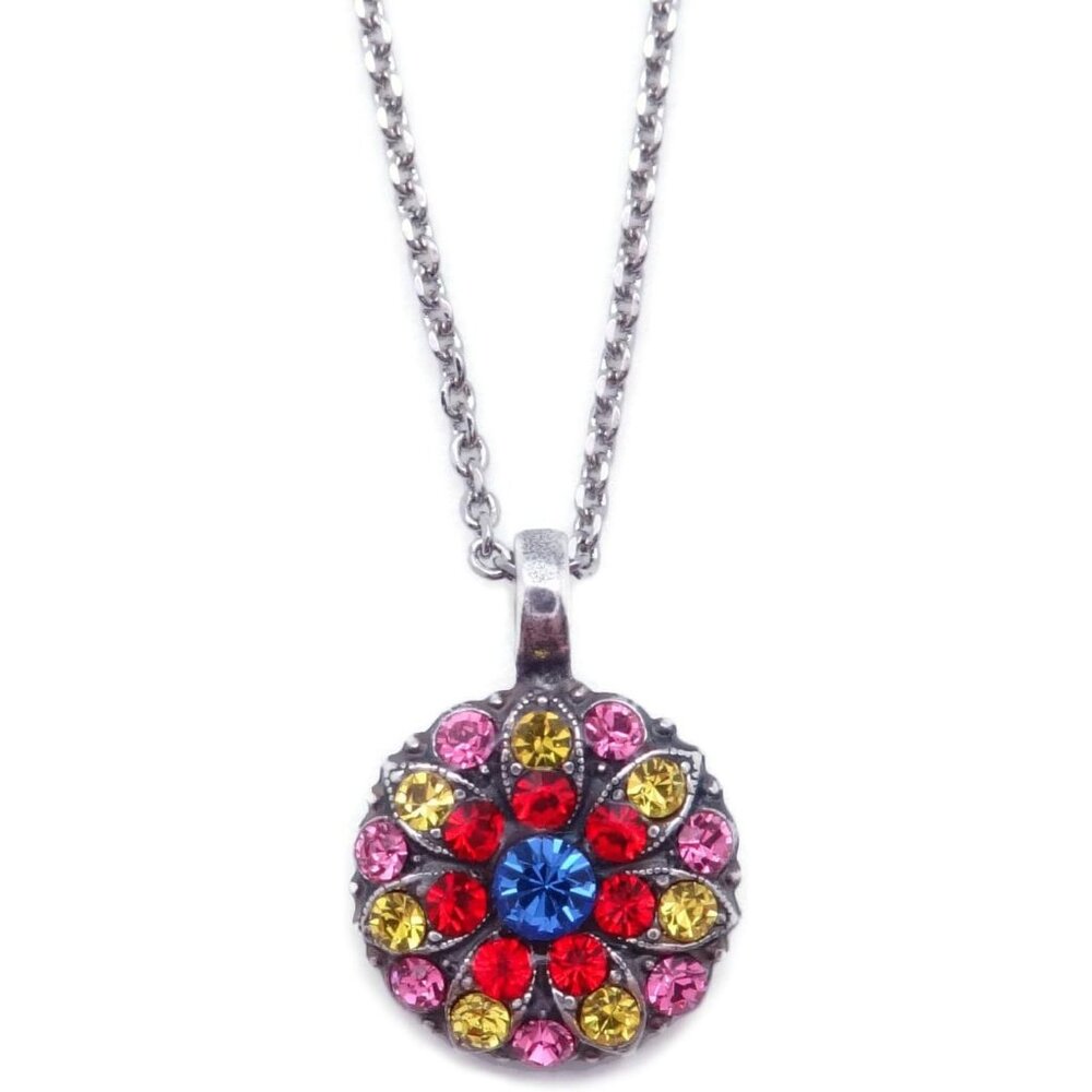 Mariana Pretty Woman Silver Guardian Angel Necklace Blue Red Yellow Pnk 1161 NWT